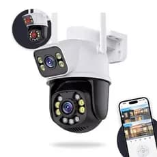 Câmera De Segurança Lente Dupla 4k Ultra Ip 360° Duas Lentes Prova D'água Ip Icsee Celular Wi-fi
