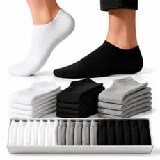 Kit 12 Pares Meia Soquete Cano Curto Premium Unissex 38 - 46 Meias Soquetes