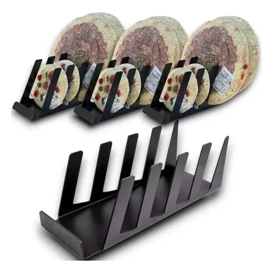Kit 10 Apoio Suporte Pizza Organizador Supermercado Gourmet