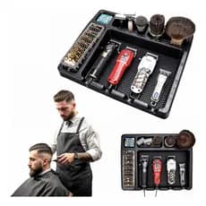 Kit 4 Suporte Para Máquinas Acessórios Barbeiro Barber Shop
