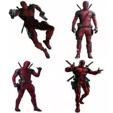 Deathpool kit 4 peças de  20cm display de festa em mdf