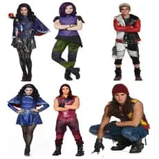 Descendentes kit 4 peças de 20cm display de festa em mdf