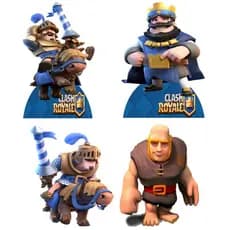 Clash royale kit 4 peças de 20cm display de festa em mdf