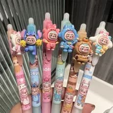 Caneta esferográfica de desenho animado Caneta esferográfica apagável Caneta pendente de pano Labu fofa Caneta de Gel ap