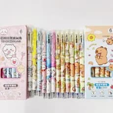 Caneta esferográfica de desenho animado Caneta de gel Caneta apagável Jiikawa Caneta de gel Caneta apagável ins Papelari