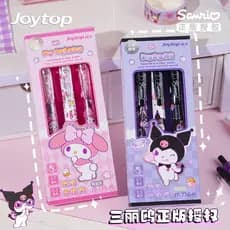 Caneta esferográfica Kuromi Sanrio Caneta de gel Press Caneta esferográfica Caneta esferográfica fofa de desenho animado