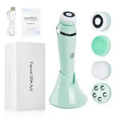 Escova De Limpeza Facial Elétrica 4 Em 1 , À Prova D'água , IPX7 , Massageador , Dispositivo Para Profunda , Remoção De