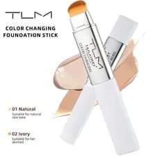 TLM 2 Em 1 Base Que Muda De Cor Bastão Líquido Leve Hidratante Iluminador Para Todos Os Tipos De Pele
