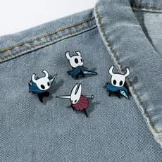 Broche Criativo Hollow Knight de Jogo de Desenho Animado, Distintivo Periférico da Garota Vespas, Pino de Metal de Liga