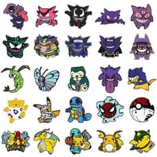 Broche de Anime em Estilo Japonês Pokémon Pokémon Pet Gengar Pikachu Distintivo Poké Ball