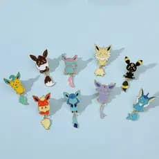 Crachá de Metal Criativo Clássico de Anime Pokémon, Acessório de Broche com Pingente Fofo de Pikachu