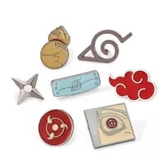 Broche Periférico da Série Naruto, Cartoon Akatsuki Sharingan, Ninja Rebelde, Logo Naruto, Distintivo Shuriken