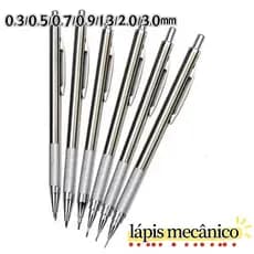 B&S 0,3/0,5/0,7/0,9/1,3/2,0mm Lápis Automático , De Atividade Metálica 2B Desenho E , Papelaria , Material De Estudo