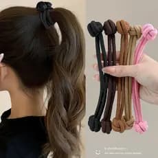 Pronta Entrega Kit 3 Elásticos Botão Alta Elasticidade Resistente para Cabelo Feminino