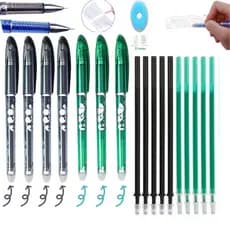 Conjunto de 12 canetas de Gel apagáveis em estoque pronto 1/2 canetas + recarga de 10 canetas + borracha de 1 peça