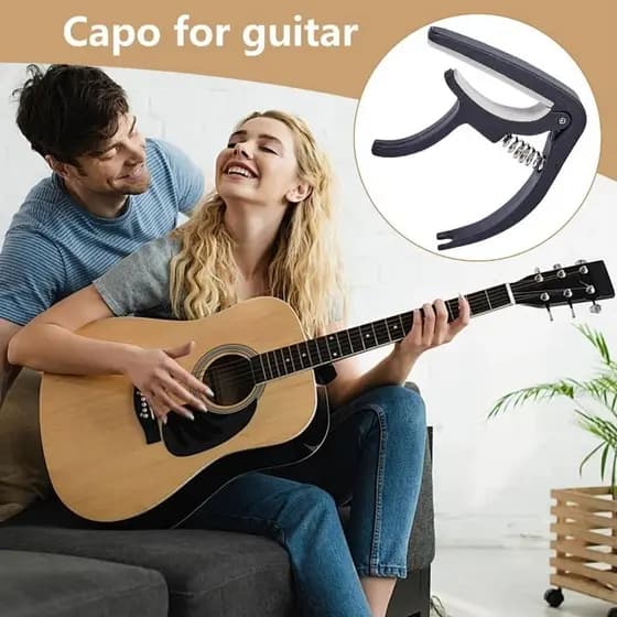 Pronta Entrega  Capo Dupla Função Violão Folk Elétrico Ukulele Extrator Tarraxa Transpositor Profissional Fofo