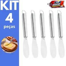 Espátula para Manteiga e Patê 23cm Aço Inox Kit 2, 3 ou 4 Peças Cozinha