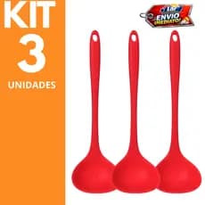 Kit Conchas Silicone 3 Peças Utensílios de Cozinha Antiaderente Resistente Durável Cozinha Restaurante Eventos