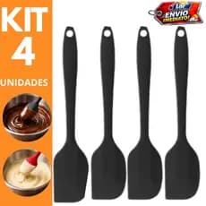 Kit 2/4 Espátula Pão Duro Grande De Silicone 27cm Culinária Confeitaria Utensilio Cozinha
