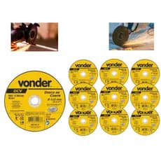 10 PÇS Disco de Corte VONDER 115 mm X 1 mm X 22,23 mm