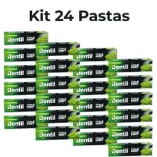 Kit 24 Creme Dental Dentil UltraMint Com Xilitol Sem Flúor Menta Refrescante