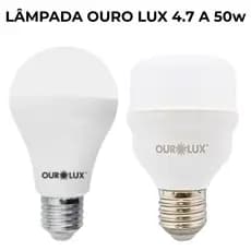Lâmpada Ouro Lux Super Led Potente Luz Branca Fria Potencia em 4.7, 6, 9, 12, 15, 20, 30,40, 50 Watts