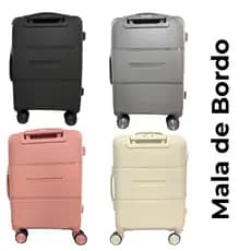 Mala De Viagem Bordo Abs Com Rodinhas 360 Graus Cadeado Flat - Sonatta