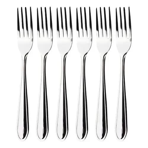 Conjunto Garfos Inox 6 Peças Jantar Qualidade Durável Utensílios Mesa