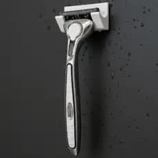Suporte de Parede Adesivo para Barbeador e Lâminas de Barbear Gillette Wilkinson–Banheiro Organizado