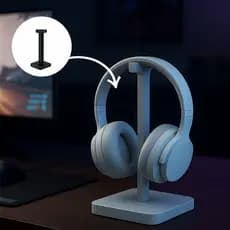 Suporte para Headset Gamer 3D – Base Organizador de Fone PS5 PS4 PC Setup Gamer – Design Moderno