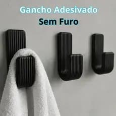 Ganchos Adesivado Pequeno para Parede  - Sem Furo- Suporte para Toalhas de Banheiro e Cozinha