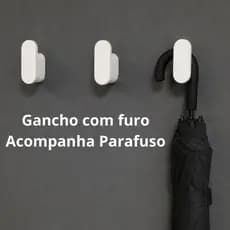 Gancho de Parede Parafusado Para Banheiro e Cozinha - Ideal para Toalhas e Roupas
