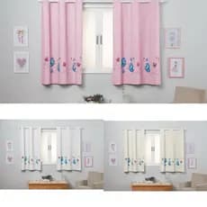 Cortina Blackout PVC Bebê Menina Rosa Infatil Borboleta 2,20 M x 1,30 M Corta 100% a Luz