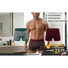 Cuecas de algodão Cueca Boxe - Cueca masculina - Cueca Boxer - Cueca boxe Cueca microfibra - Frete gratis
