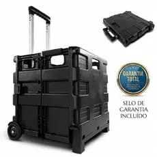 Carrinho de compras dobrável - Carrinho pra carga - Carrinho de feira dobrável / Carrinho de carga 40L  PROMOÇÃO