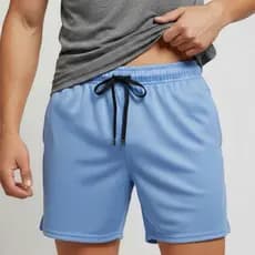 Shorts Bermuda Dry Fit Azul Bebê Academia Malha Leve Treino Moda Fit Masculino Praia Envio Imediato