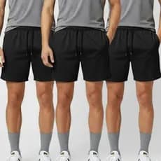 Kit 3 Shorts Masculino Dry Fit Moda Fitness Academia Bermuda Preto Treino Casual Verão Envio Imediato