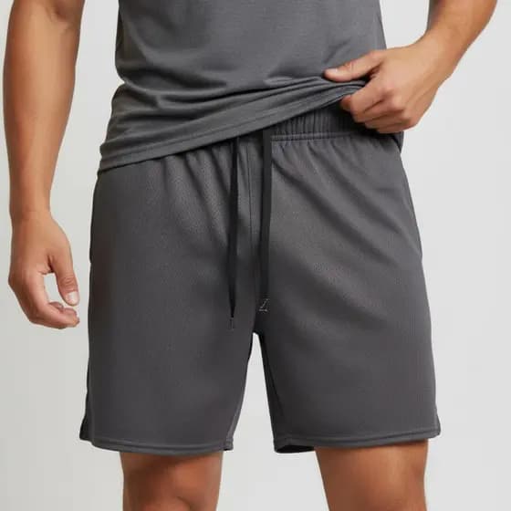 Bermuda Masculina  Dry Fit Treino Cinza Chumbo Tecido Leve Moda Fitness  Shorts Academia Envio Imediato