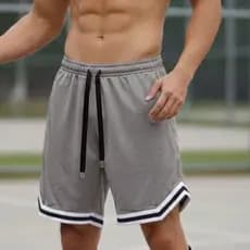 Short Americano Alta Performance & Estilo Retrô Prata Dry Fit Academia Masculina