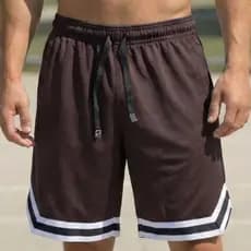 Short Americano Masculino Marrom Café Conforto Premium para Treino Respirável Alta Performance