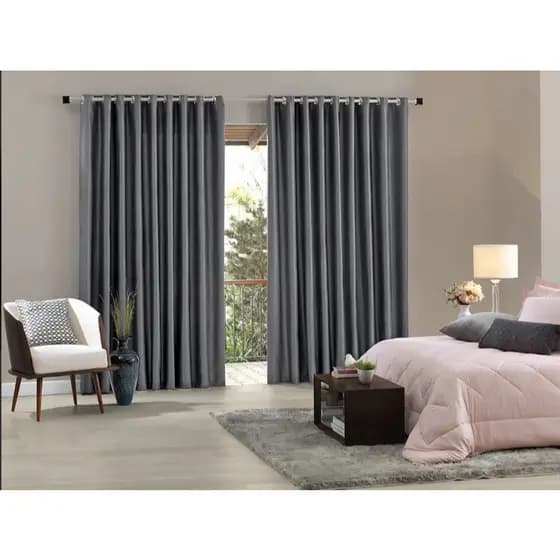 Cortina Corta Luz Blend em tecido preto - 70% Blackout 3,00x1,70