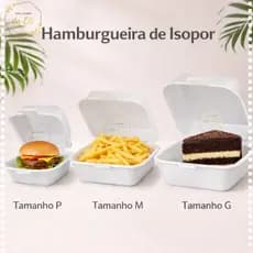 Hamburgueira/ lancheira De Isopor para Batata Frita  Lanche porções, Delivery e Térmico