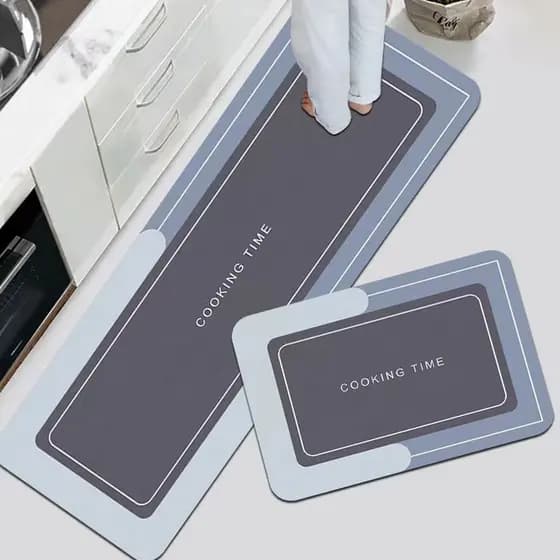 Kit Passadeira de Cozinha 2 Peças Antiderrapante Tapete Para Cozinha