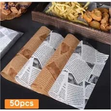 Papel Para Doces 30x40cm C/ 50 Unidades - Papel Acoplado Muffins, Cookies, Bolos, Cupcake