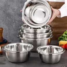 Tigela Bacia Bowl Inox Vários Tamanhos