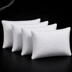 Kit 04 Capas Protetoras Impermeável para Travesseiro Tecido Matelado Premium Antialérgico 70x50cm