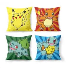 Capas de Almofadas Pokémon 01 Capa Avulsa e kit com 4 capas