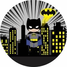 Capa Mini Painel Redondo Festa Tema Batman 50x50