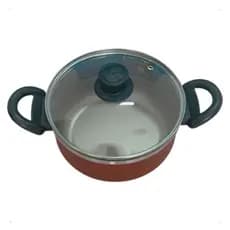 Caçarola Alumínio Antiaderente N20 Tampa de Vidro 2,4L Cereja