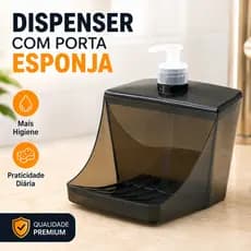 Dispenser Porta Detergente 500 ml sabão em barra e liquido